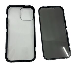 Full‎ Body Privacy Tempered Glass Cover (Black, iPhone 13 Pro Max)